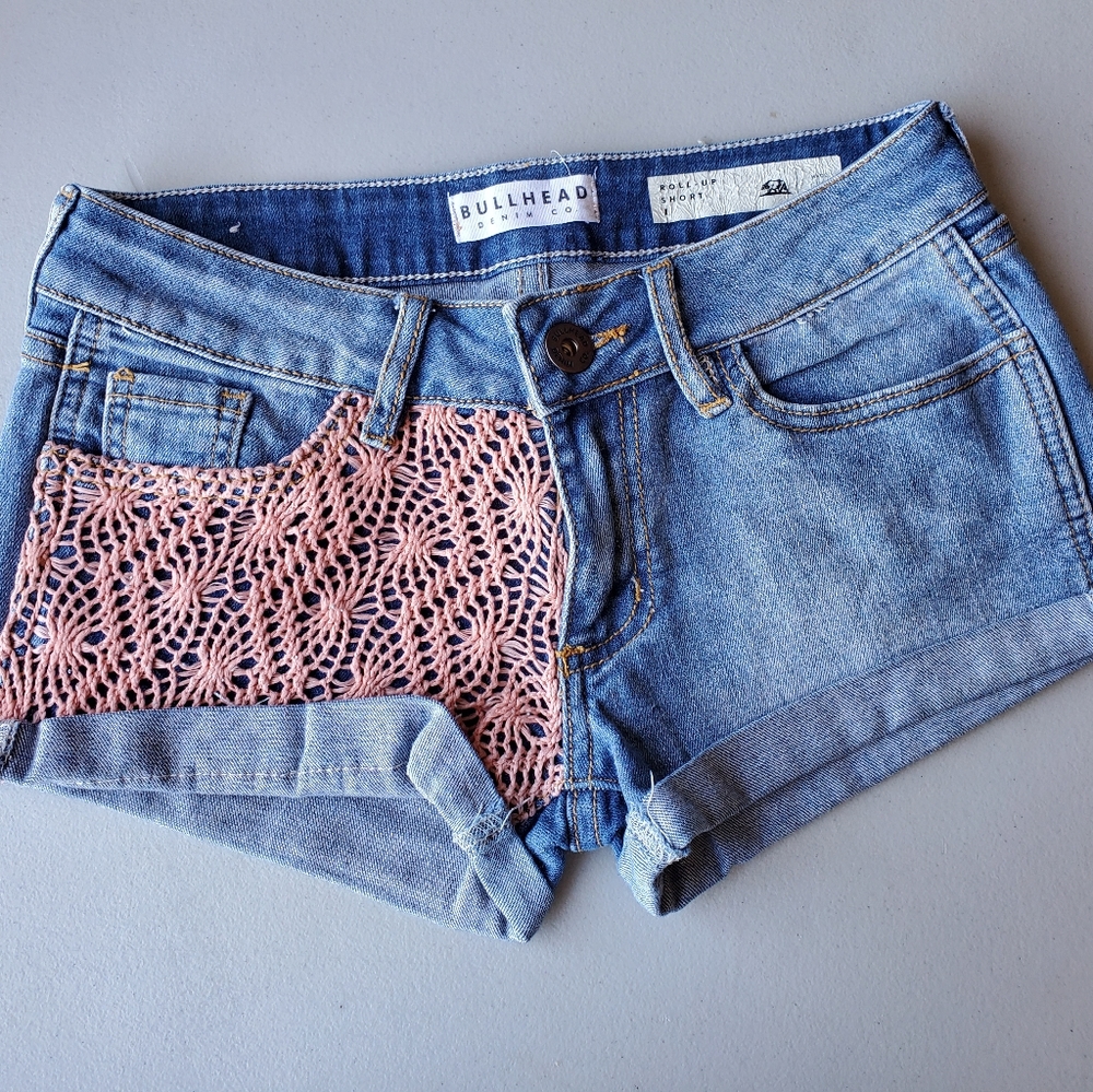 Bullhead Denim Pink Crochet